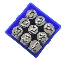 문자각인 금형4/5/6mm 0-9 점이 있는 숫자 스탬프 문자 스틸 워드 펀치 스탬프/가죽 HRC60, 02 5mm
