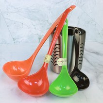 오메가키친 컬러 멜라민 국자 4사이즈 플라스틱 메라민 원색 분식, 01-1) 컬러멜라민국자-소(270134)