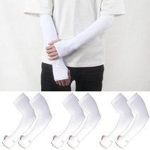 발렌티노크리스티 남자 여자 타투 차단 골프 토시 여름토시 4켤레 set, 화이트