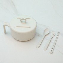 광주요면기 컵라면 용기 손잡이 그릇 면기 크리에이티브 인스턴트 국수 그릇 1 개 뚜껑 포함 일본식 학생, 02 B