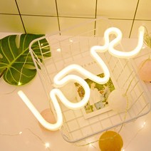 LED 네온사인 무드등 인테리어 조명, 네온사인 무드등(러브-옐로우)