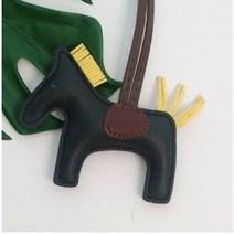 (한국어동영상) 미우크 가죽공예키트 사첼백 가죽가방만들기 DIY + 제작영상 종이제공, 말 팬던트_블랙