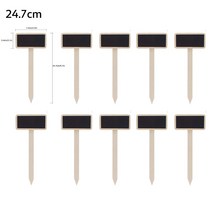 10pcs 미니 나무 칠판 식물 마커 정원 크리 에이 티브 칠판 징후 꽃과 식물 태그 정원 장식 도구, 24.7cm