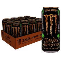 Monster Energy Drink Java Kona Blend Coffee 몬스터 에너지 음료 자바 코나 블랜드 커피 444ml(15oz) 12캔, 444ml