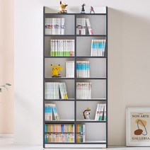 [데코라인] 스타우트 6단 거실 서재 책장 700, 색상:화이트