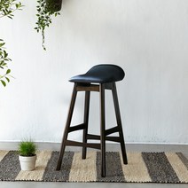 [리비니아] 로마 원목 아일랜드 바의자 (단품), 원형(월넛)