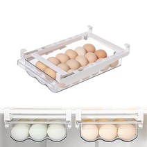 Mwellewm 냉장고용 계란 서랍 냉장고 정리함 통 걸이식 계란 홀더 트레이 계란 보관 용기 냉장고용 풀아웃 냉장고 서랍 정리함