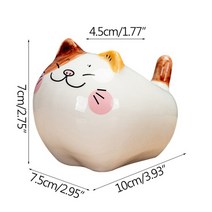 거실 꽃 화분 Strongwell 그린 세라믹 고양이 홈 장식 액세서리 정원 냄비 미니, 3