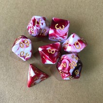 탈무티보드게임 유니버셜타로카드7다면체 주사위 세트 D4-D20 바 장난감 파우치 MTG 역할 놀이 RPG 보드 게, 16 Red3