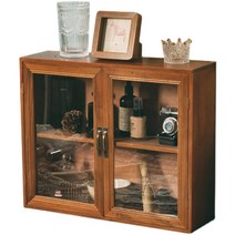 인형장식장 미니 엔틱 원목 우드 장식장, 올드 컬러 3겹(투명 아크릴)