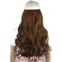 붙임머리 앞머리가발 TOPREETY 합성 머리 섬유 내열성 120gr 물결 모양 5 클립 헤어 익스텐션 5002, 01 Wavy 22inches, 03 F4-27