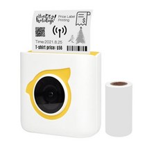 Poooli-L8 미니 포켓 포토 프린터 올인원 휴대용 무선 BT 열전사 모바일 안드로이드 ios와 호환 가능, 노랑, 협력사