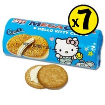 알루이 메가촉 헬로키티 클럽 바닐라향 샌드 비스킷 180g (7개세트) 사무실 학교 학원 탕비실 단체 간식, one option, one option