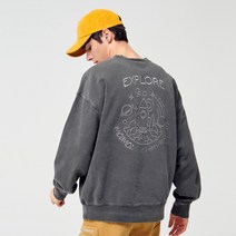 모즈모즈 M-4XL 익스플로어 피그먼트 오버핏 빅사이즈 맨투맨