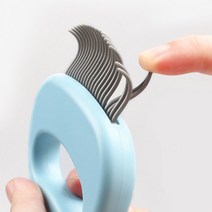 고양이 죽은털 관리 사랑빗 힐링 브러쉬 단모종 장모 마사지 조개빗 강아지, 핑크