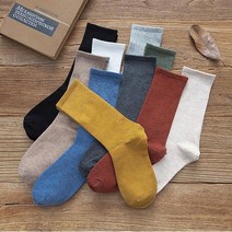 여성 무지 중목 컬러 양말 20개 세트
