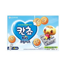 롯데 인간사료 스낵바 어린이간식 칸쵸 끼리크림치즈 196g 사무실다과 홈파티, 30개