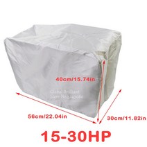 액세서리 도구 해양 보트 부품 프로펠러 15-250hp 210d 방수 요트 하프 선외기 모터 엔진 커버 안티 uv 방진 커버 엔진 프로텍터 캔버스, 15-30마력