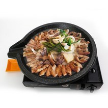 덕흥 주물 모던 원형 불판 7.5mm, 중(390 x 335 x 60 mm), 1개