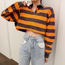 드레스날다 유앤미 크롭 단가라 카라 티셔츠(mtee1350)