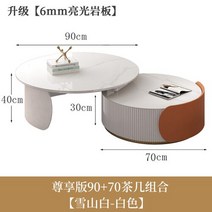 대리석거실장 인조 상판 티비장 세라믹 라운드 커피 테이블 럭셔리 대리석 센터 디자인 현대적, 4.style 10