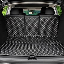 아이칸 싼타페 TM 트렁크매트 퀄팅 가죽 자동차 차박, 블랙, 싼타페TM 7인승 (일체형), 현대