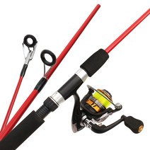 싸파 레드썬 602ml + 스피닝릴 BD2000 루어낚시 세트, 레드