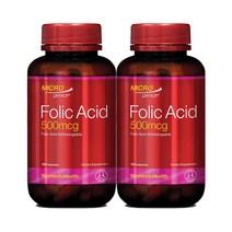 마이크로제닉스 엽산 500mcg 120 캡슐 X 2개, 1세트