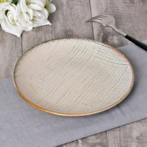 만도 빈티지 원형접시 19.5 한식 카레 돈까스 그릇 전통 샐러드 파스타 부침개 전 접시