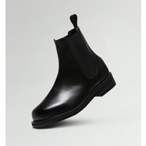 커스텀에이드 리퍼블릭 4cm 소가죽 볼드 스퀘어토 첼시부츠 알렉스(CR0060)