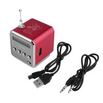 휴대용 미니 디지털 라디오 MP3 4 FM 인터넷 Fm 스피커 USB SD 카드 플레이어 휴대전화 Pc 음악 Playe, 03-red