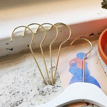코코디피 20개묶음 안나 옷가게 원목 옷걸이 골드 긴 고리 교체 의류 매장용 집기류, 20개