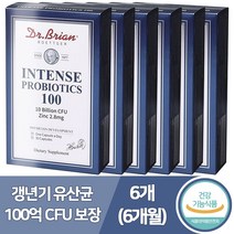 갱년기유산균 여성 유산균 100억 모유 프리미엄 특허균주 dds 1 추천 사은품증정, 30캡슐, 6개
