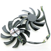 [해외] 배송 GEFORCE GTX1080 GTX1070 GTX1060 그래픽 카드 냉각 팬용 FDC10H12S9C DC12V 0.35A 4PIN 86MM VGA 팬, FDC10H12S9-C-Black