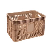 뉴플라스틱 농산물상자 과일박스 사각상자 운반상자 이사박스 플라스틱 바구니, 사각상자_브라운(택배착불)