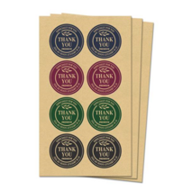 크라프트 더에코 땡큐(원형+밴드형) 스티커(80개) /랩핑 포장 라벨 감사선물, 1-3.C-13 더에코 땡큐 원형-225장