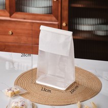 쿠키봉투 마카롱 포장지 머핀 반투명 종이백 빵봉지 크래프트 휘낭시에 소금빵, S - 화이트