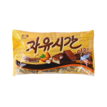 해태 자유시간 미니 아몬드 골드 506g x 1개 초코바 견과류바 등산간식