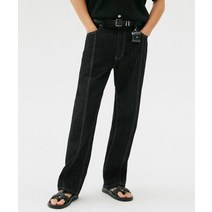 TRILLION 워싱 스티치 데님 팬츠 (BLACK)