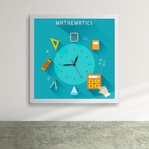 아트박스/꾸밈 cx396-지금은공부할시간액자벽시계, 화이트／D타입-과학