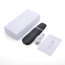 아쿠아 필링 기 갈바닉 클렌징 기계 각질 제거 피부 미용 관리 기기 HSKOU-초음파 스킨 스크러버 딥페이스, 04 Black, Black