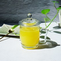 홈카페 유리컵 뚜껑 머그컵 예쁜컵 물컵 370ml, 1개