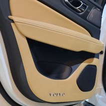 IOM 볼보 XC40 XC60 XC90 V60 V90 S60 S90 전용 튜닝 아크릴 가죽 스크래치 도어커버 4PCS, 볼보XC40, 웜그레이(블론드), 금경