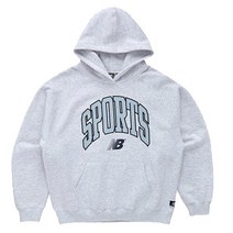뉴발란스 공용 NB SPORTS 오버핏 기모 후드티 긴팔티 NBN0B48013-LMG