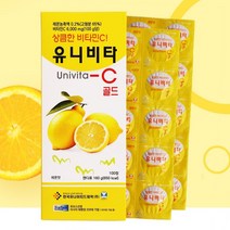 유니비타C 골드 씹어먹는 레몬맛 비타민C 100정, 1박스