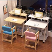 쌍둥이 책상 책상세트 자매 2인책상 형제 2인용 더블, 그린 체어