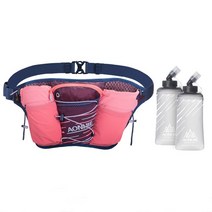 러닝벨트 AONIJIE W8104 대용량 스포츠 허리 가방 840ml 수화 조깅 팩 캐주얼 대형 벨트 파우치, 05 Pink with Bottle