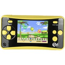 휴대용 레트로 비디오 게임 플레이어 가정용 고전 추억의 옛날 게임기, 옐로우