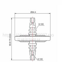 발효 탱크 co2 인큐베이터 0.22μm 용 PTFE 필터 50MM 환기 2개