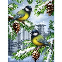 보석 십자수 다이아몬드 페인팅 새 모조 사진 자수 판매 동물 모자이크 공예 키트, 9925+Full Square 50X70cm
